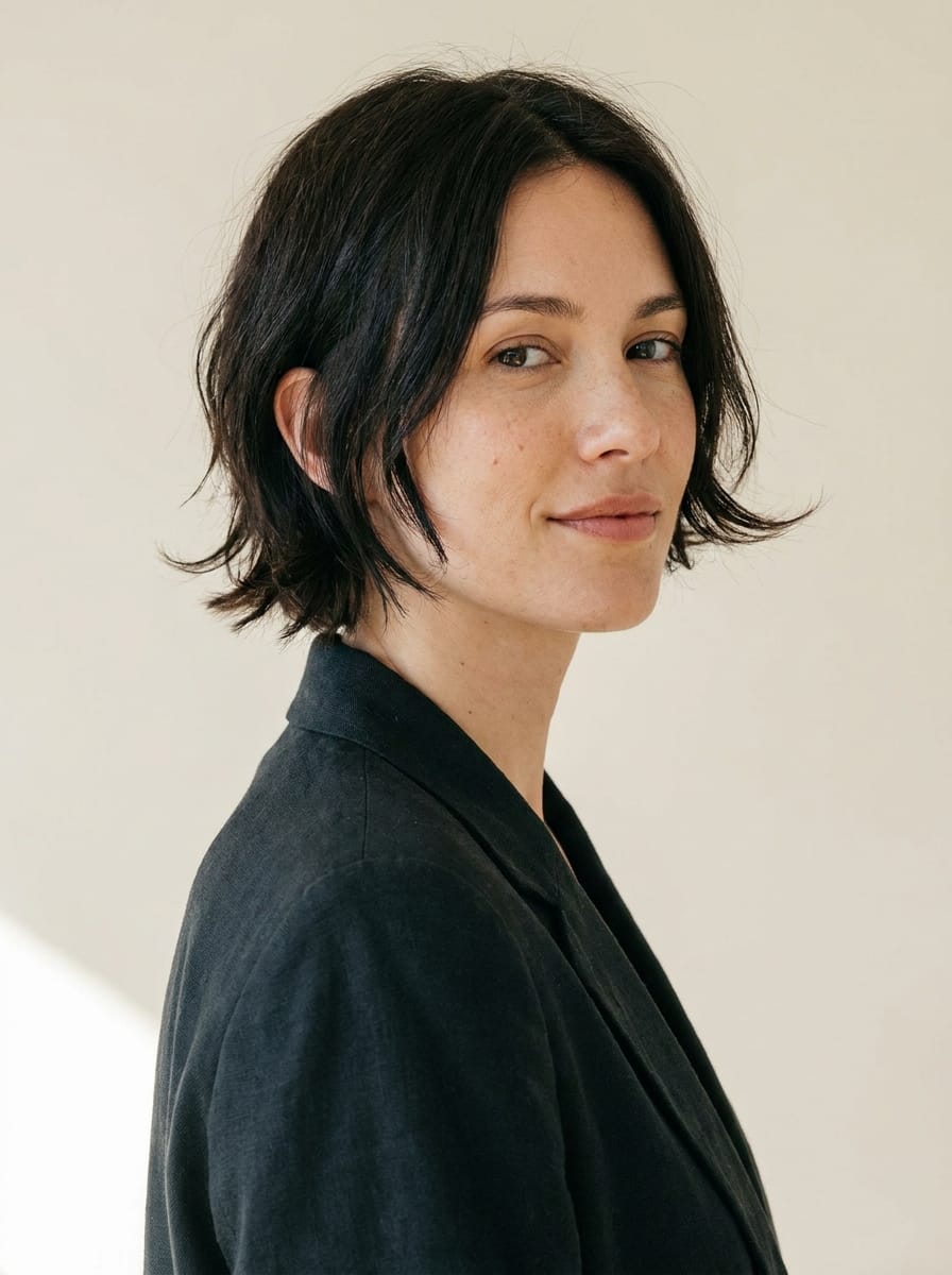Razor Bob mit leichten Spitzen - Freche kurze Bob Frisuren